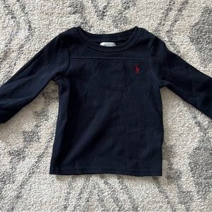 18M Boy Ralph Lauren Thermal Navy Blue Long Sleeve Shirt